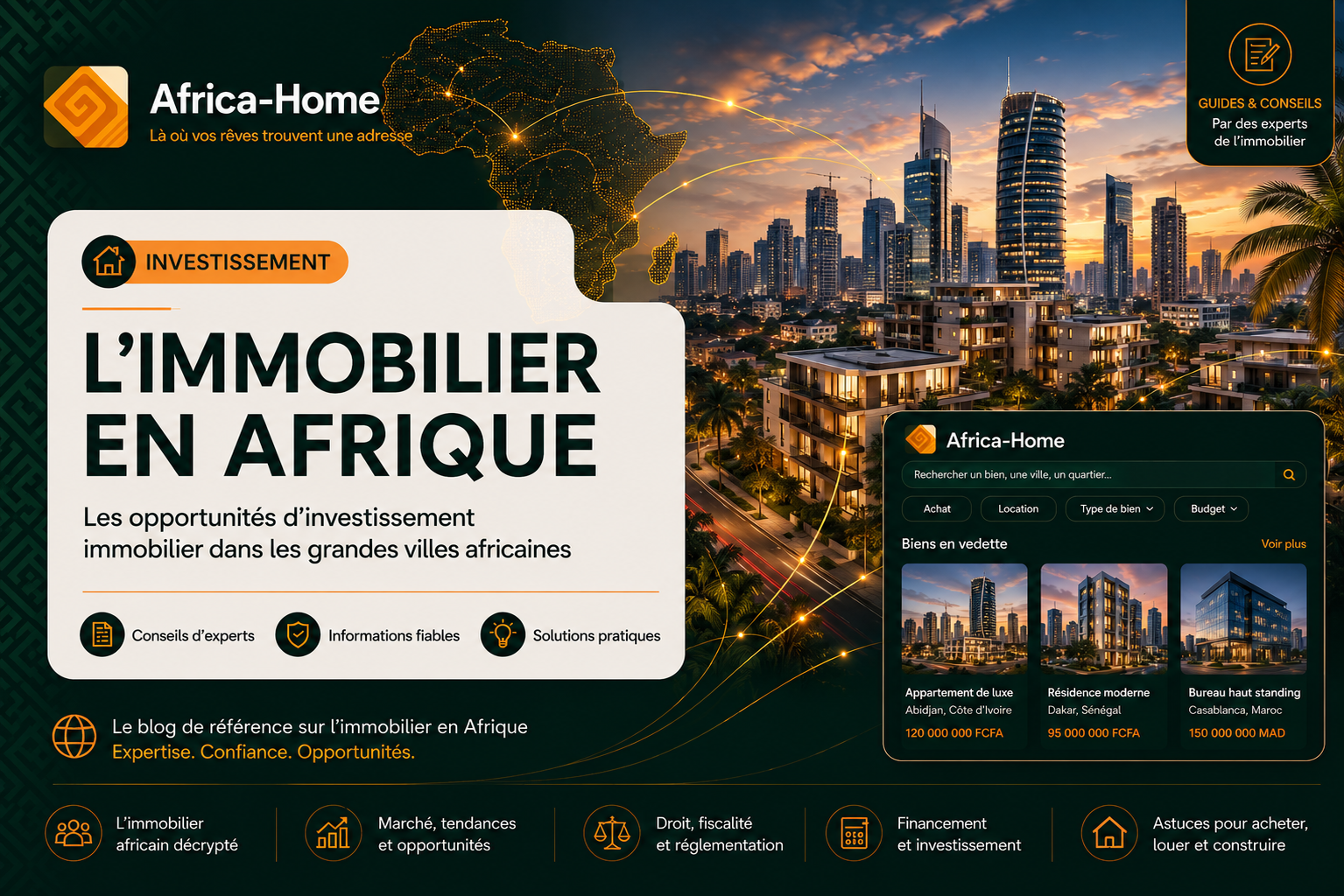 L’immobilier en Afrique : Les opportunités d'investissement immobilier dans les grandes villes africaines.